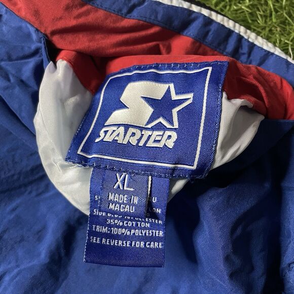 VTG NCAA Kansas Jayhawks Reversible Jacket Mens XL Starter Pullover 90s Vintage - Picture 5 of 16